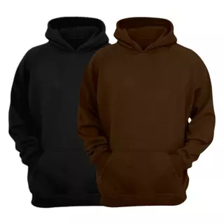 Kit 2 Blusas Moletom Canguru Com Capuz Liso Frio Unissex Feminino e Masculino Com Bolso Inverno em Promoção na Shopee Kit 2 Blusas Moletom Canguru Com Capuz Liso Frio Unissex Feminino e Masculino Com Bolso Inverno
