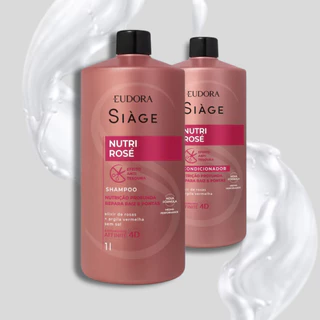 KIT Siàge Nutri Rosé: Shampoo 1000ml + Condicionador 1000ml