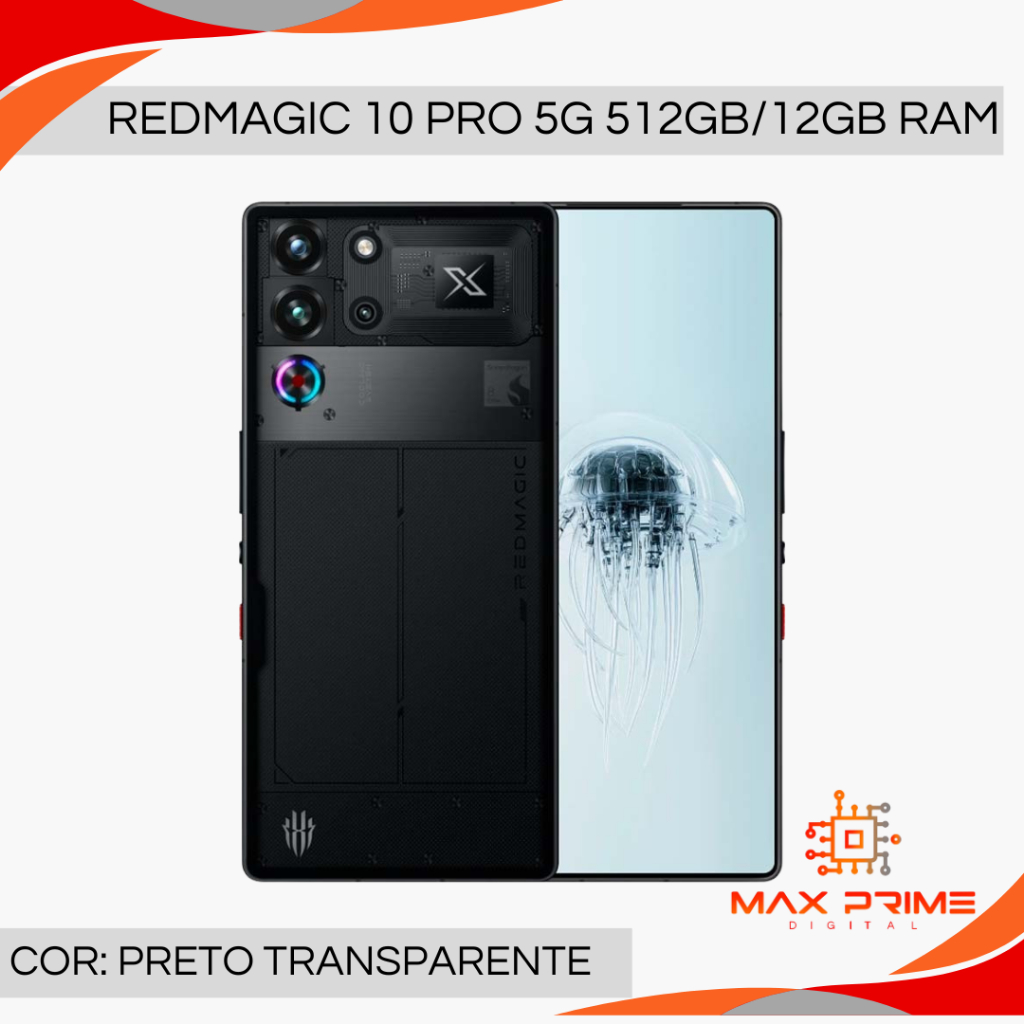 Redmagic 10 Pro 5G, Processador Snapdragon 8 Elite, Câmera QUAD