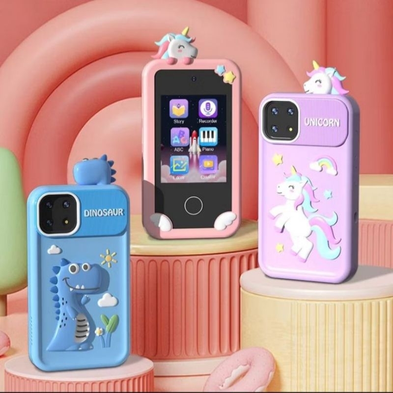 Telefone Celular Para Crianças Com Câmera Jogos Música Vídeos Touch Brinquedo Educativo Infantil