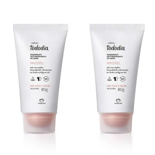 KIT COM 2 DESODORANTES EM CREME NATURA TODODIA NOZ PECÃ E CACAU 80G Cada