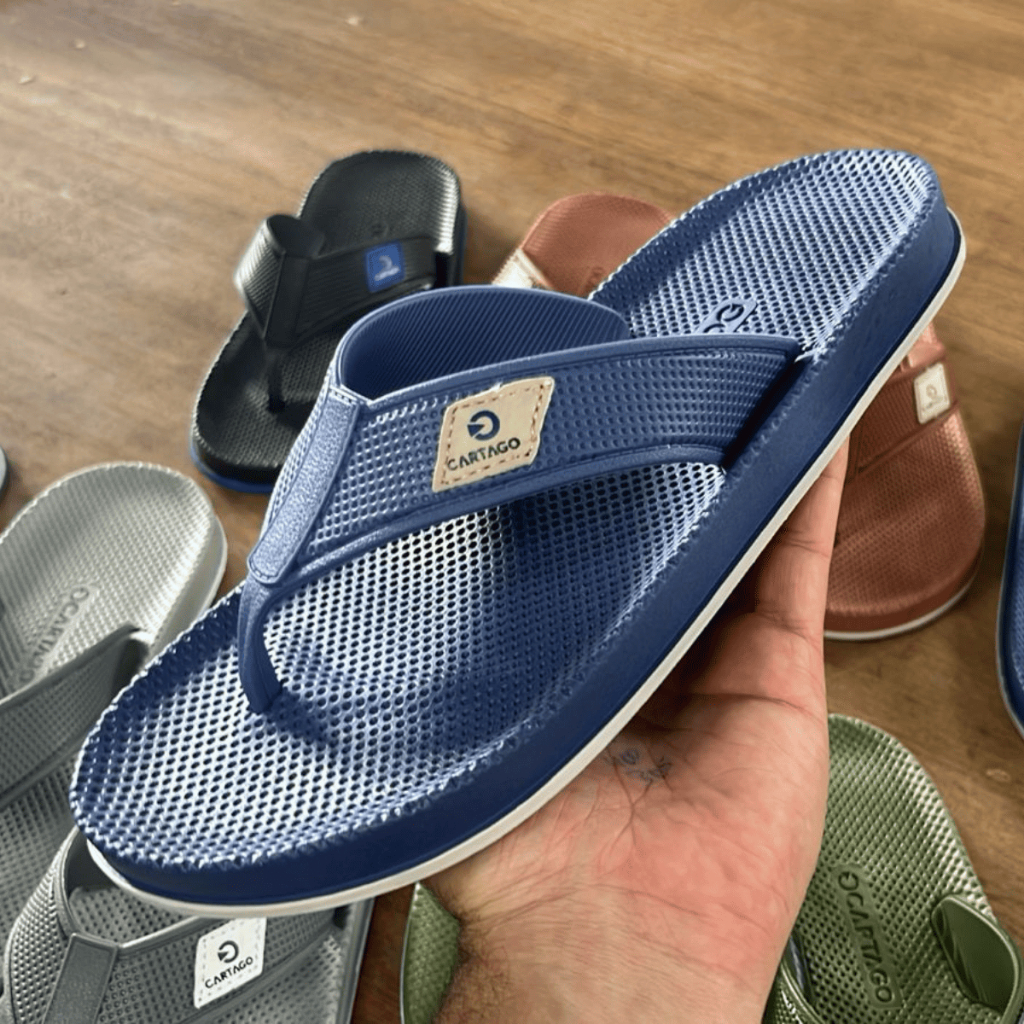 Chinelo Masculino Adulto de Dedo Macio - Azul Marinho