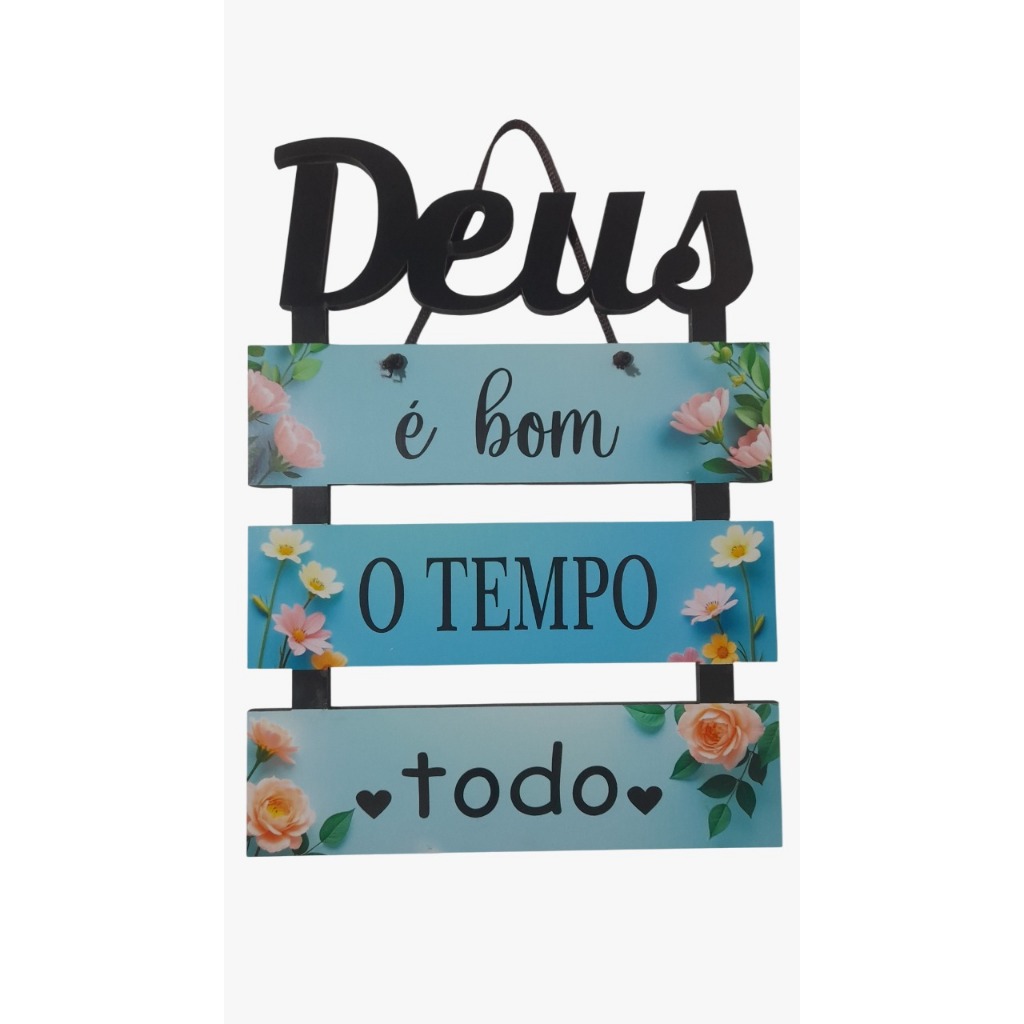 Placa de Parede, Adorno de Parede, Quadro de Parede - Deus é bom o ...