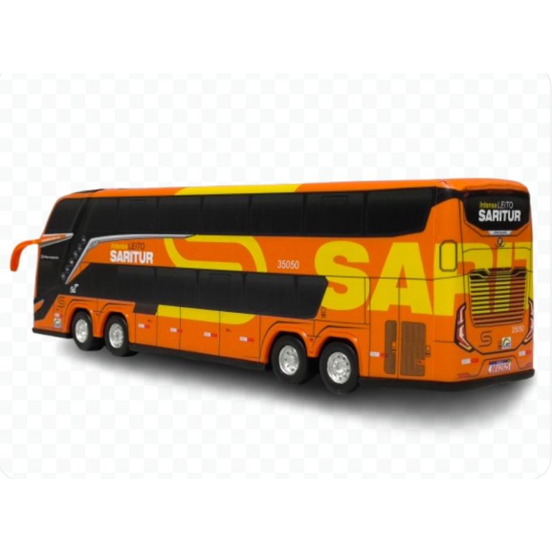 Miniatura de ônibus da Empresa Saritur, modelo Marcopolo Paradiso