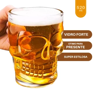 Caneca Caveira 510ml Chopp Cerveja Promoção - Bhz Store