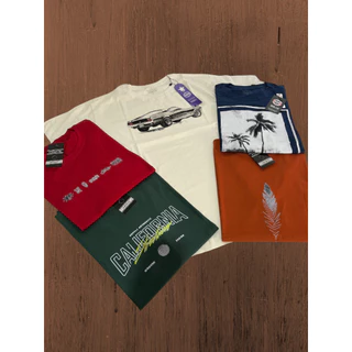 Kit 5 Camisetas Masculinas Malha Premium Fio 30.1 Algodão - Kit com 3 Camisetas para Homens