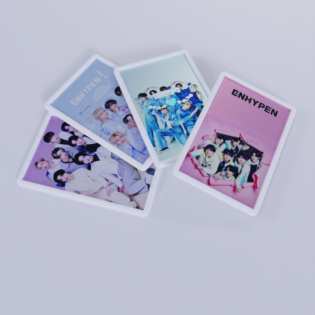 Kit 4 Quadros Decorativos – KPOP Banda ENHYPEN | Decoração de
