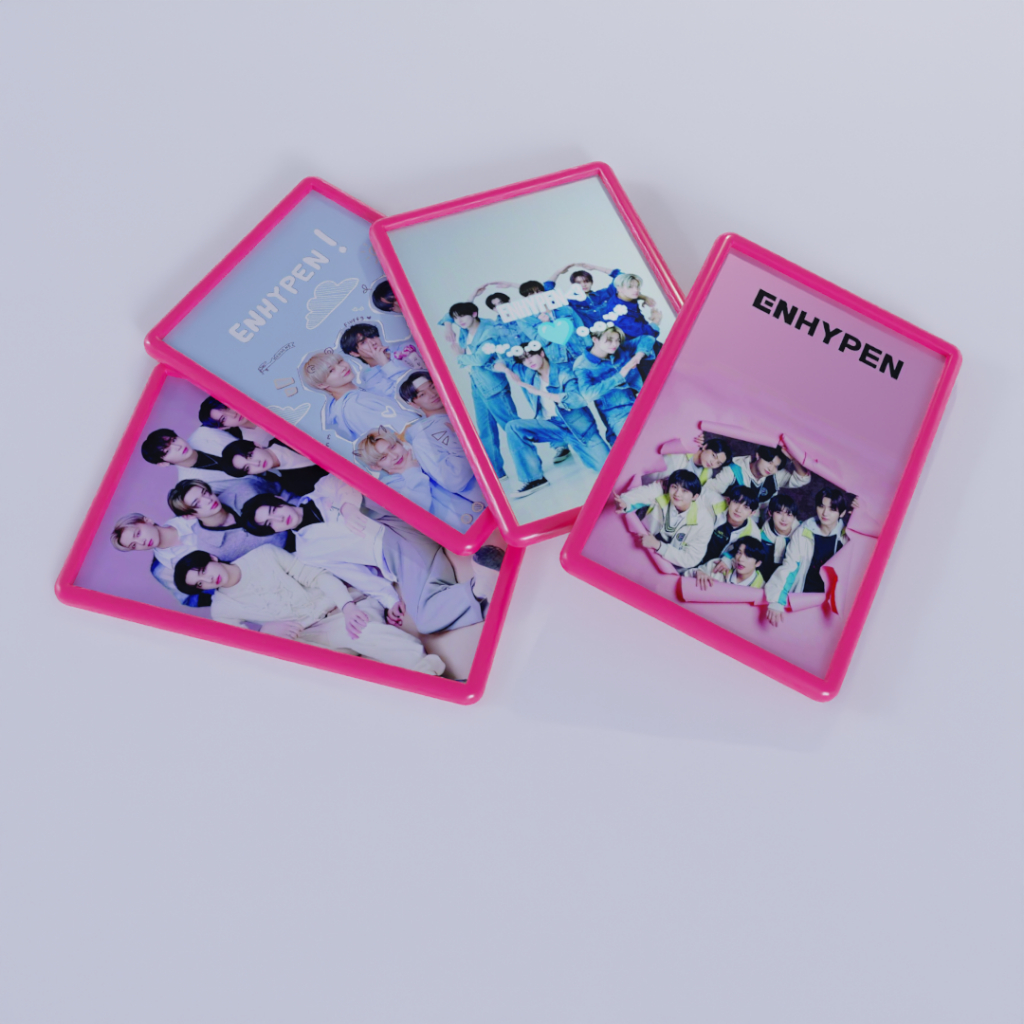 Kit 4 Quadros Decorativos – KPOP Banda ENHYPEN | Decoração de