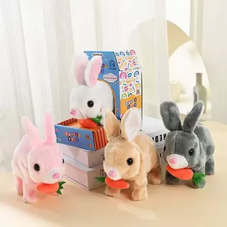Bichinho Brinquedo De Pelúcia Coelho Coelhinho Elétrico Infantil Para Caminhar e Pular Páscoa em Oferta na Shopee