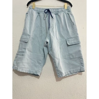 Burmuda Jogger Claro masculina cargo 6bolsos