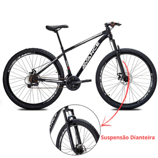 BICICLETA BIKE MTB AVANCE AÇO ARO 29 24V TAM. 17 - FREIO A DISCO