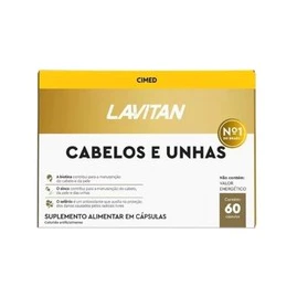Lavitan Hair Cabelos e Unhas com 60 cápsulas Cimed em Oferta na Shopee