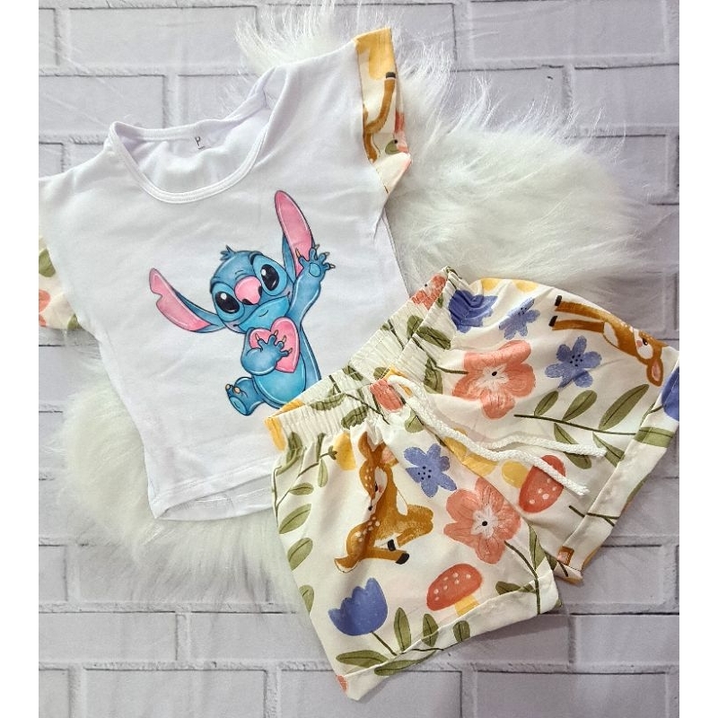 Conjunto Lilo e Stitch Infantil Menina Temático | Shopee Brasil