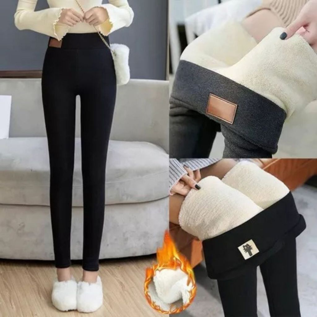 Calça Térmica Forrada Com Lã - Frio Neve Legging 100% Forrada Foto Real ...