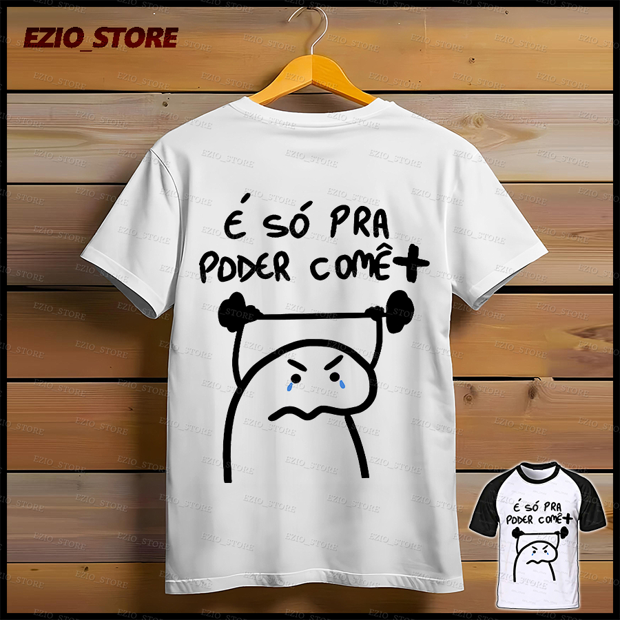 Camiseta "É só pra Poder Comer Mais" Academia Blusa "É só pra Comê Mais" Camisa Treino Feminina Fit.