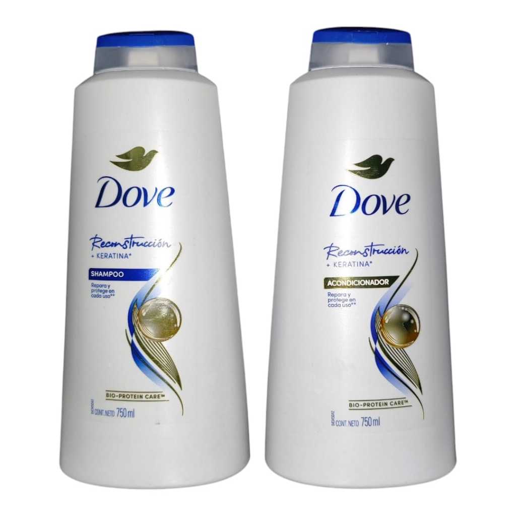 Kit Shampoo, Condicionador Dove Reconstrução Keratina 750ml Grande