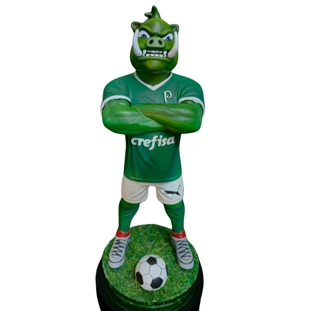 Boneco Mascote Palmeiras Fc - Porco Gobbato - 31cm - Colecionável 3D ...