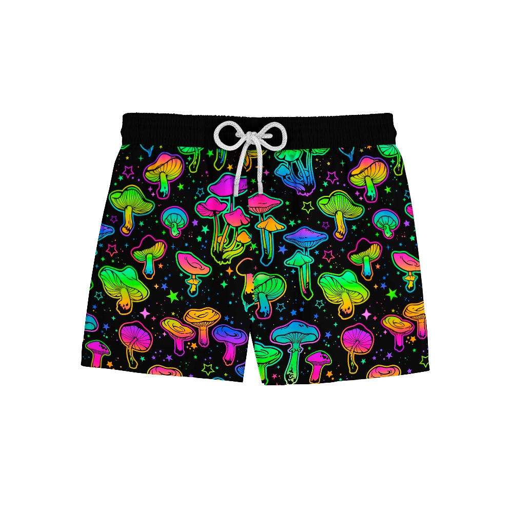 Short Bermuda Praia Carnaval Verão Masculino Cogumelo Psicodelico