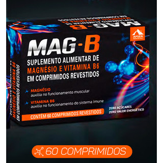 MAG-B Magnésio + Vitamina B6 c/60 Comprimidos - Atua melhorando as ...