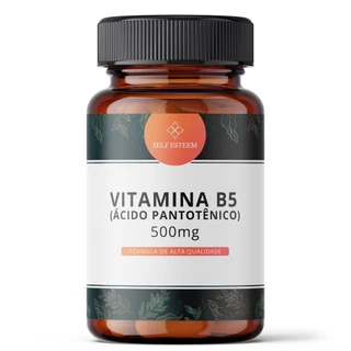 Vitamina B5 (Ácido Pantotênico) 500mg 60 Cápsulas
