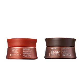 Amend Kit Máscara Realce da Cor Cobre 300g + Máscara Realce da Cor Castanho 300g em Oferta na Shopee
