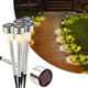 KIT 10-40 Luminaria Solar Balizador Espeto Led Chão Prata Decoração Jardim Quintal Luz Quente Frio RGB UF UNIFY