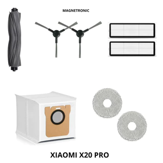 Acessórios de Reposição para Aspirador Robô Xiaomi X20 PRO – Filtro, Pano Mop, Saco Coletor, Base, Escovas, Filtro HEPA