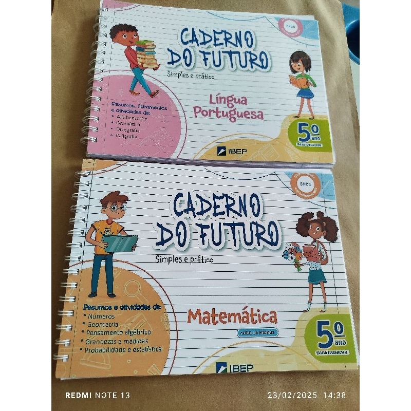 kit Caderno do Futuro 5.Ano Aluno Português e Matemática | Shopee Brasil