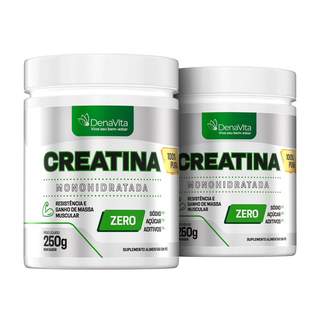 Kit 2x Creatina Monohidratada 100% Pura Micronizada Performance & Vida ...