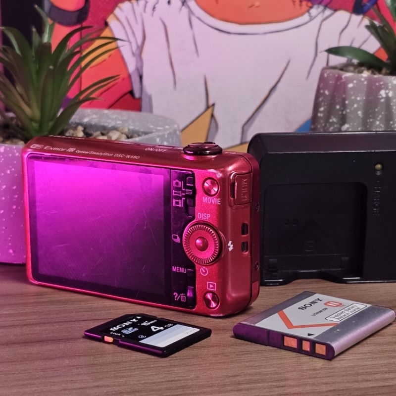 camera Sony cyber-shot DSC-wx80 rosa escuro - ID 37 | Shopee Brasil
