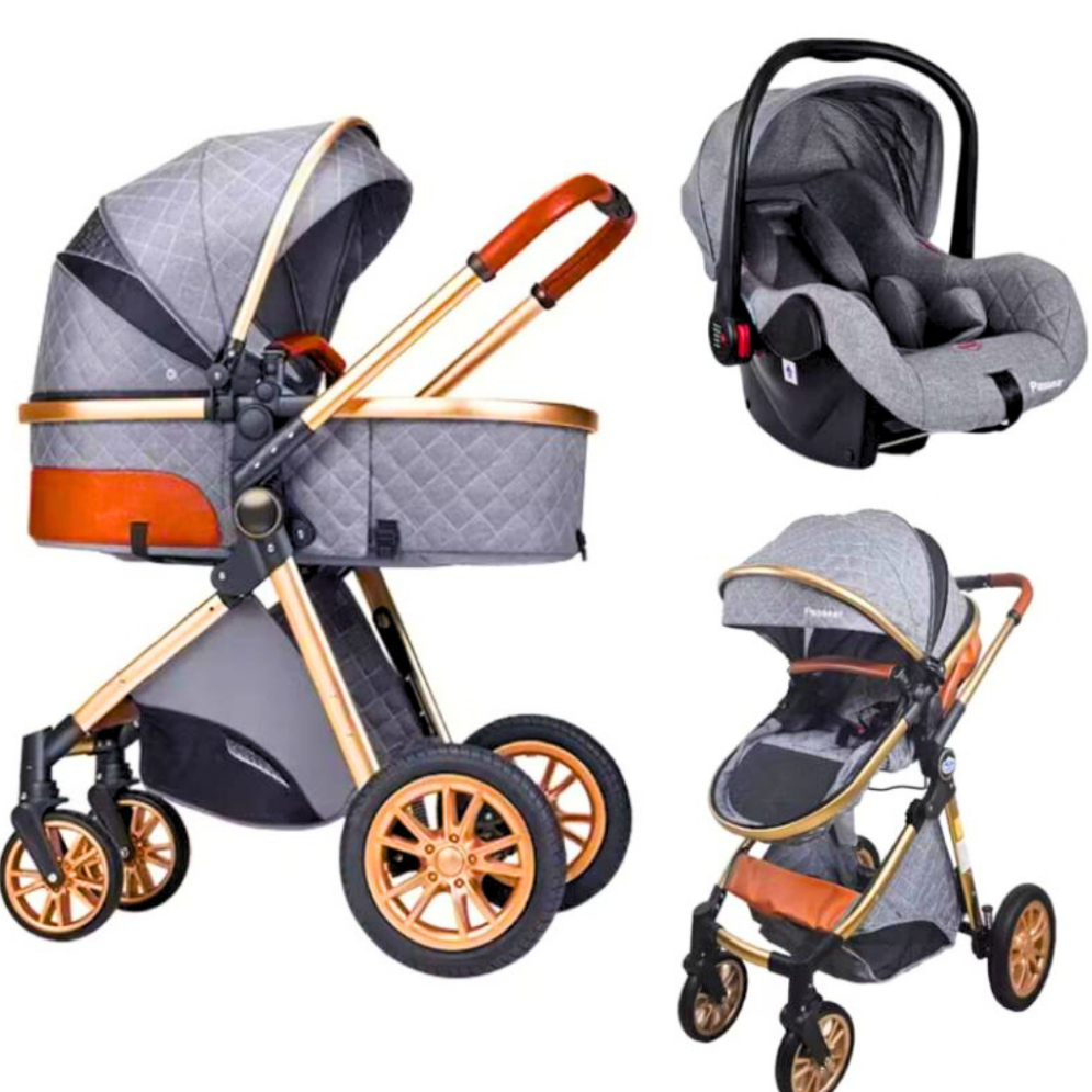 CARRINHO DE BEBE 6 EM 1 MODELO EUROPEU COM MOISES REVERSIVEL E OPÇÃO C/ BEBÊ CONFORTO