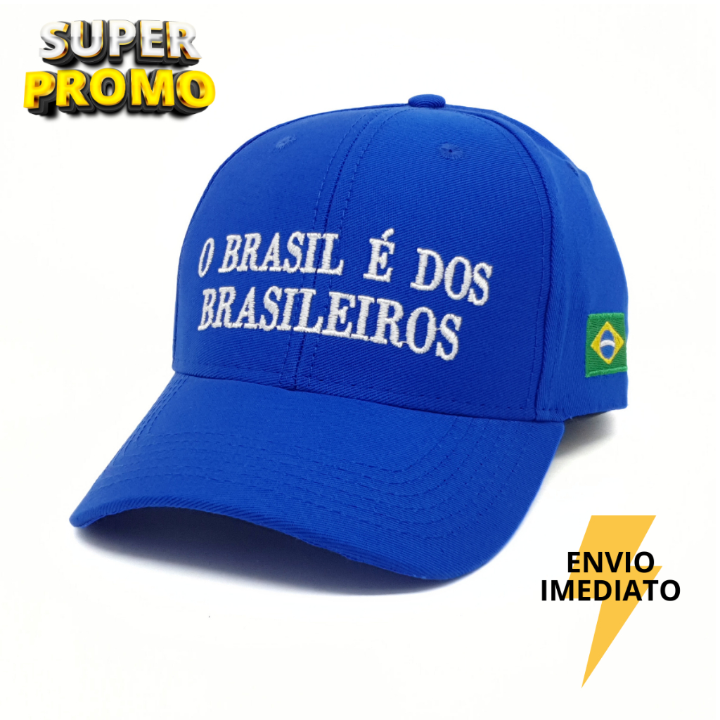Boné O Brasil é dos Brasileiros Aba Curva Snapback Original Premium ...
