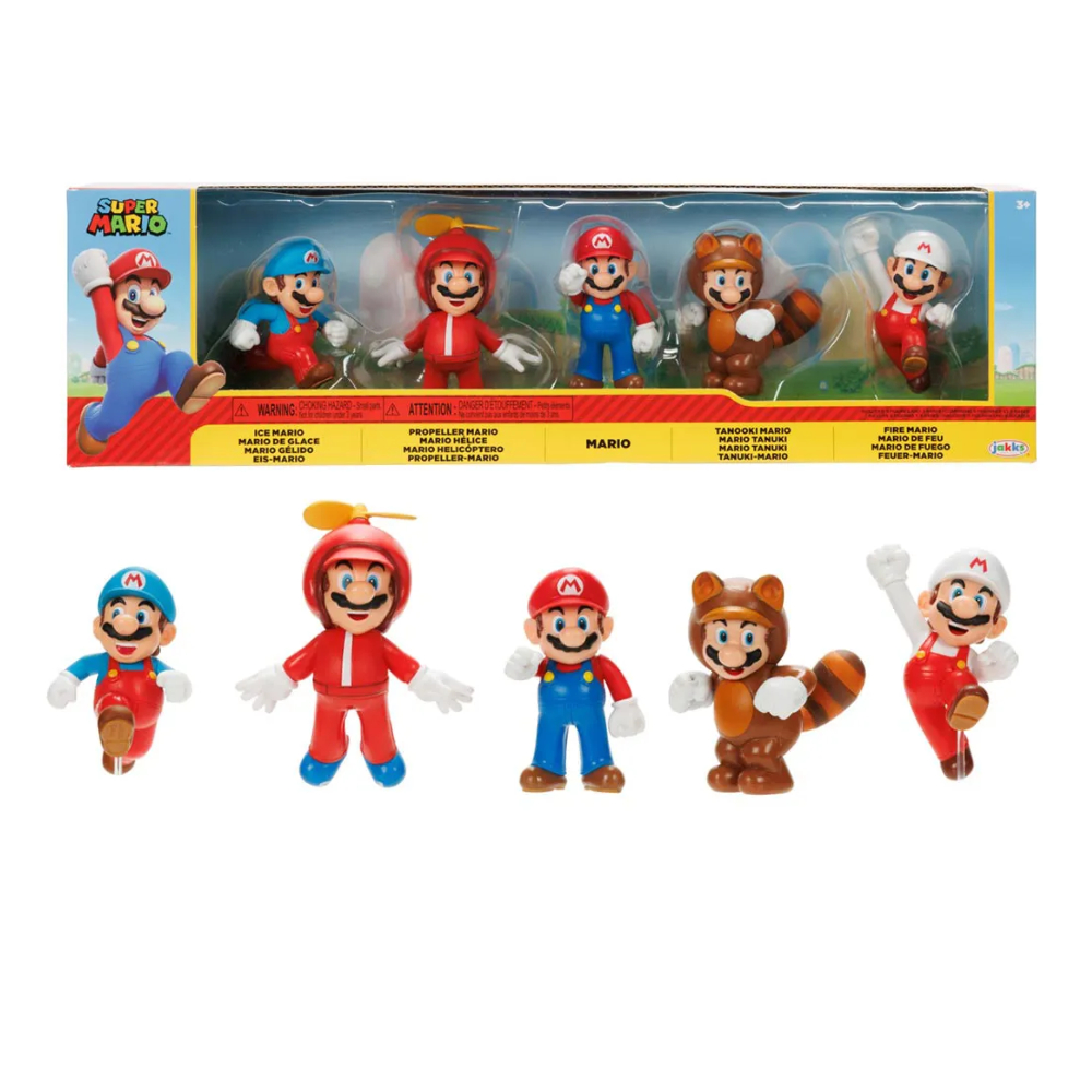Pack 5 Bonecos Coleção Transformações do Mario - Super Mario em Oferta na Shopee