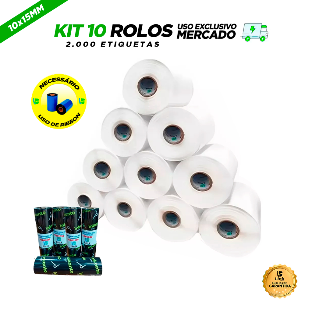 10 Rls Etiqueta 100x150 10x15 Couche Adesiva Envios e Mercado Full ...