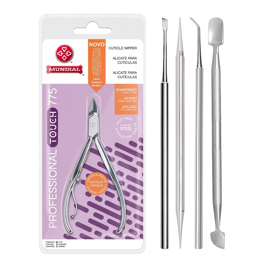 Kit Manicure profissional 5 Peças Alicate 775 + Palito + Desencravador ...