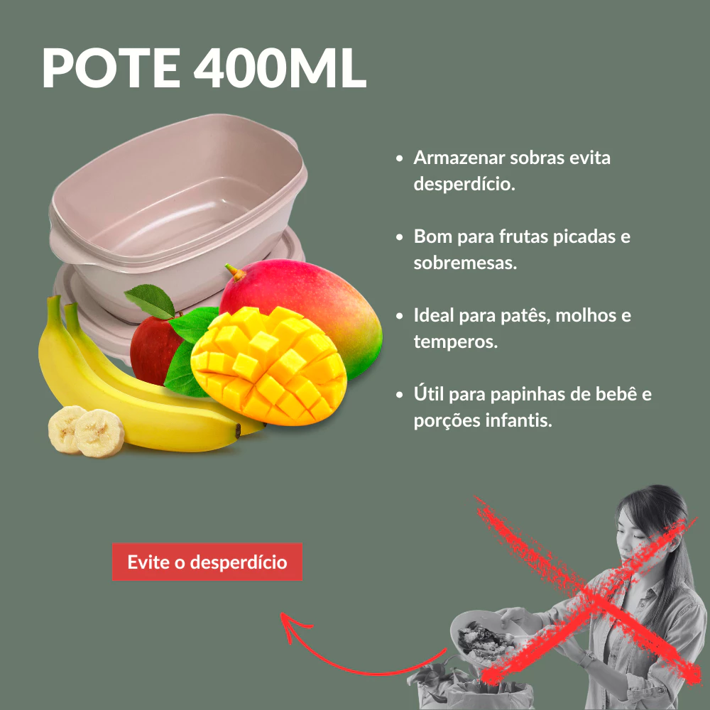 kit jogo de 11 peças + 1 Jarra com Tampa coisa de cozinha Potes Plásticos Vedação Alimentos - Imagem 4