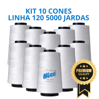 Kit 10 Linhas Reta - 5 Mil Jardas - Maquina Costura Reta - Linhas Nice em Oferta na Shopee