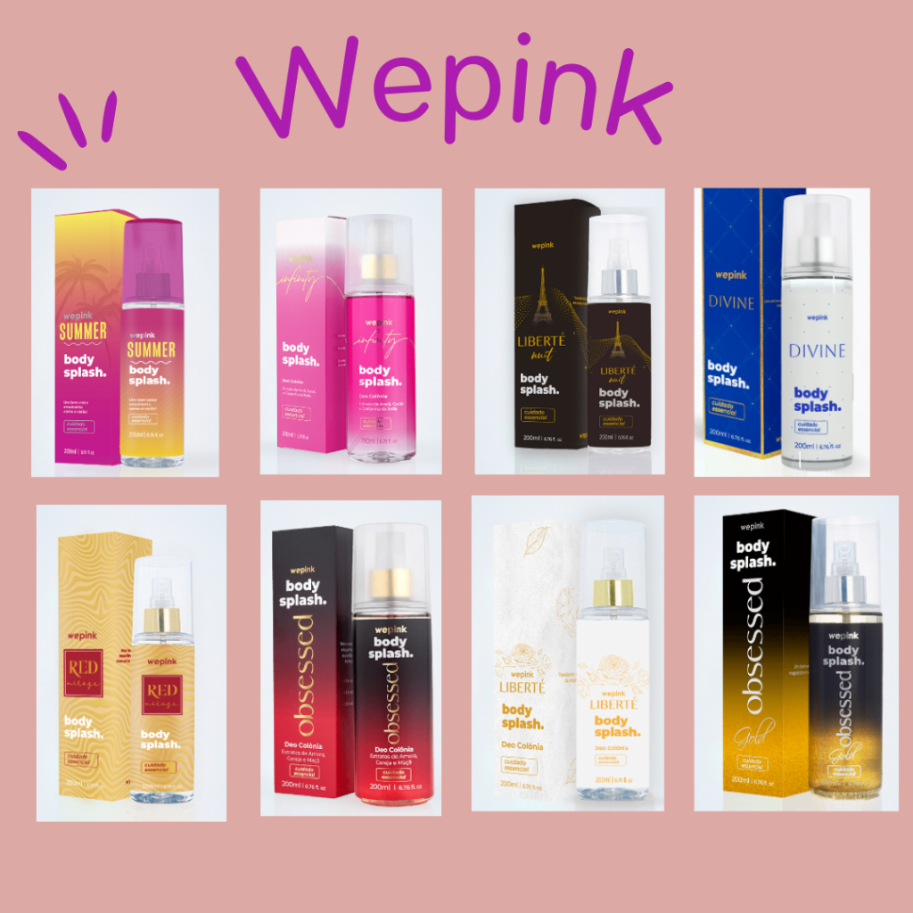 BODY SPLASH WEPINK FRAGÂNCIAS (Obsessed, Divine, Infinity, Summer ...