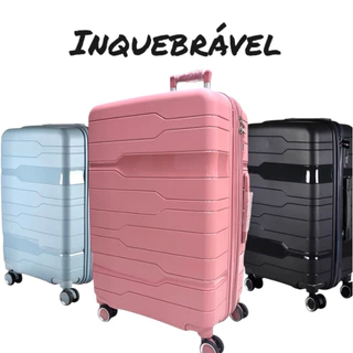 Mala Média 23KG Polipropileno Inquebrável Giratória 360° Cores em Oferta na Shopee
