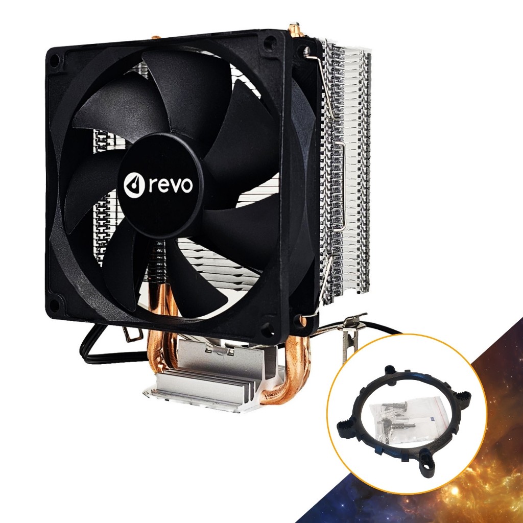CPU Cooler FANs Universal Processador Intel Amd Ryzen TDP 120w Galactic Frost Revo Preto