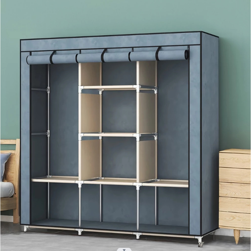 Guarda Roupa Portátil Dobrável Alto Volume Armazenamento De Roupas