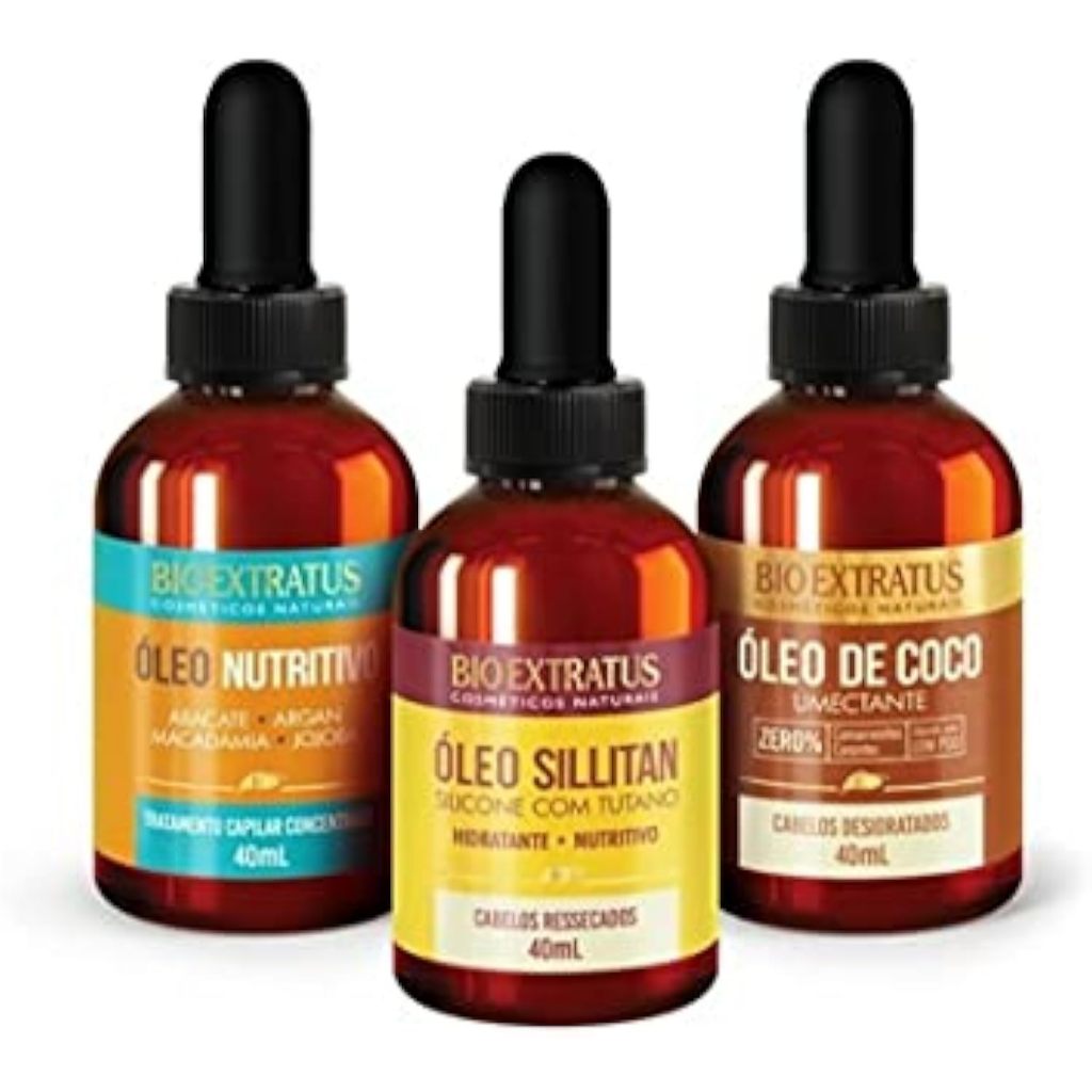 Kit Com 3 Óleos Hidratação Nutrição E Umectação Bio Extratus | Shopee ...