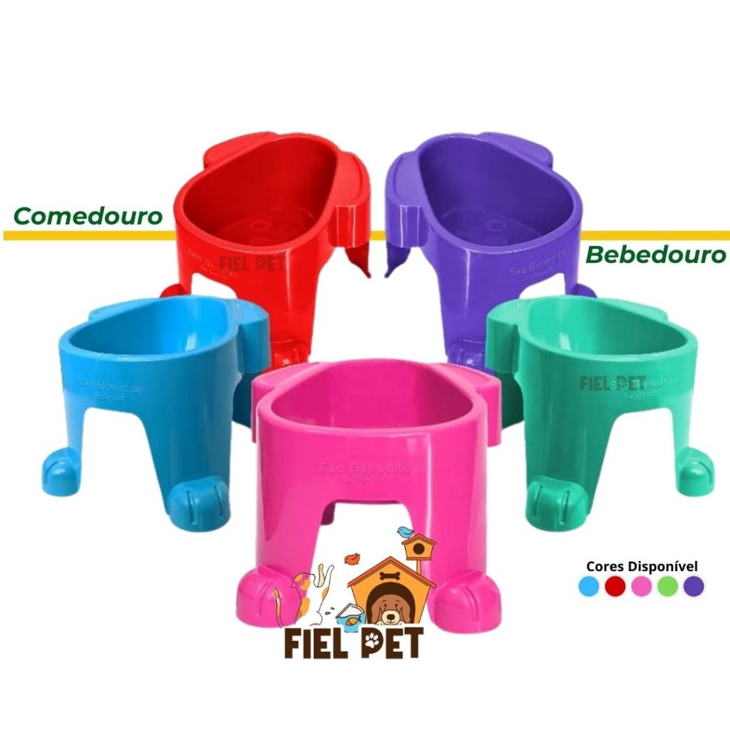 Comedouro / Bebedouro para Cachorro Alto Pet Cães Elevado São Benedito ...