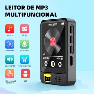 Leitor De Mp3 E Mp4 Hifi Digital Com Tela De 1,77'' +128GB