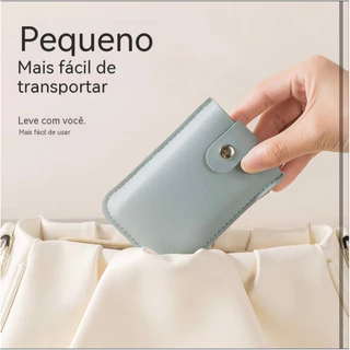 Empilhado escondido saco de extração de cartão multi-slot pu correia de couro Porta-cartões de cartão de acesso KB01