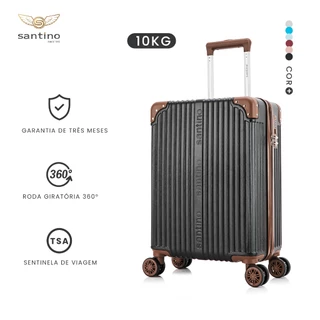 Mala De Bordo 10kg 20inches Mala De Viagem Negócios Série de embarque Hard Shell SANTINO preto -APLV191P