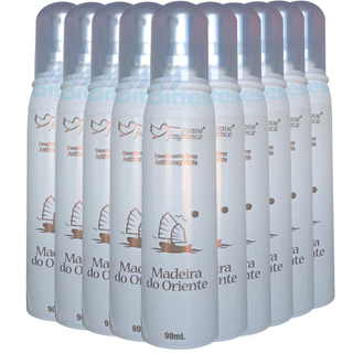 10 DESODORANTE SPRAY MADEIRA DO ORIENTE SUAVE FRAGRANCE COSMÉTICOS JATO SECO