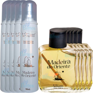 5 KIT MADEIRA DO ORIENTE SUAVE FRAGRANCE COSMÉTICOS DEO COLÔNIA E DESODORANTE