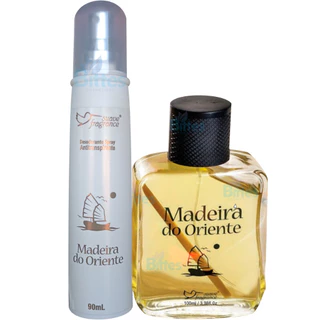 KIT MADEIRA DO ORIENTE SUAVE FRAGRANCE COSMÉTICOS DEO COLÔNIA E DESODORANTE