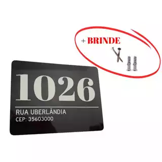 Placa De Endereço e Número Para Casas, Condomínios - feita de METAL